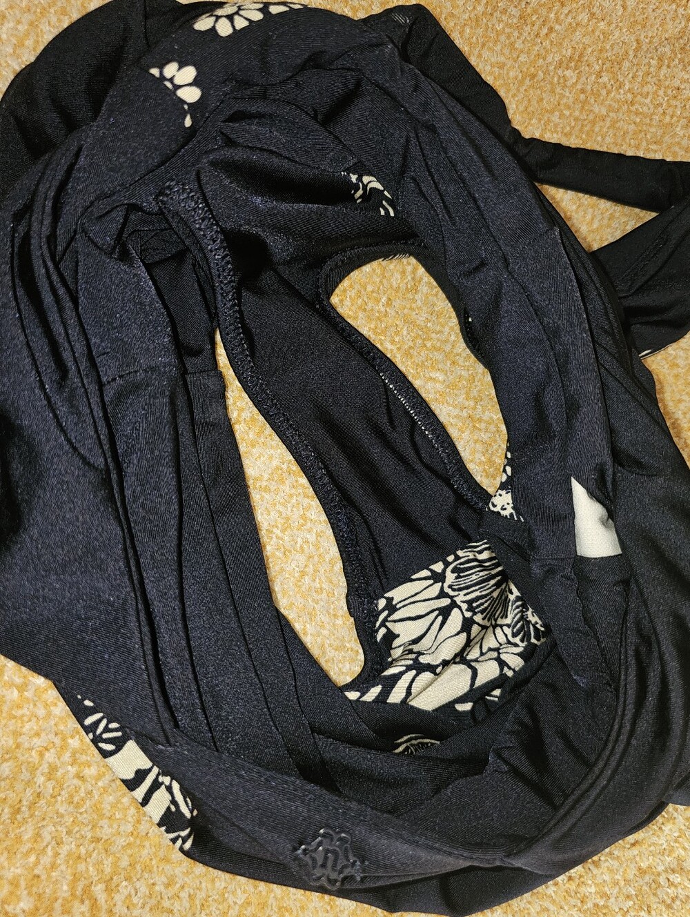 NANETTE LEPORE Navy Butterfly Asian Inspired Reversable Halter Swimsuit - XS - Picture 8 of 9